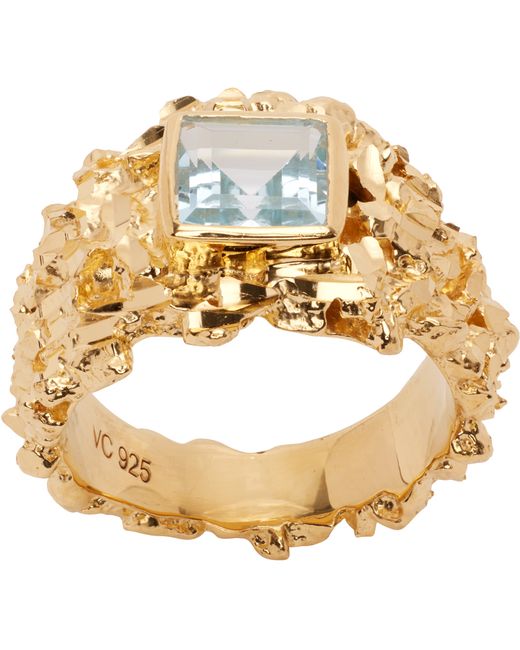 Veneda Carter Exclusive Gold Pebble Gem Ring