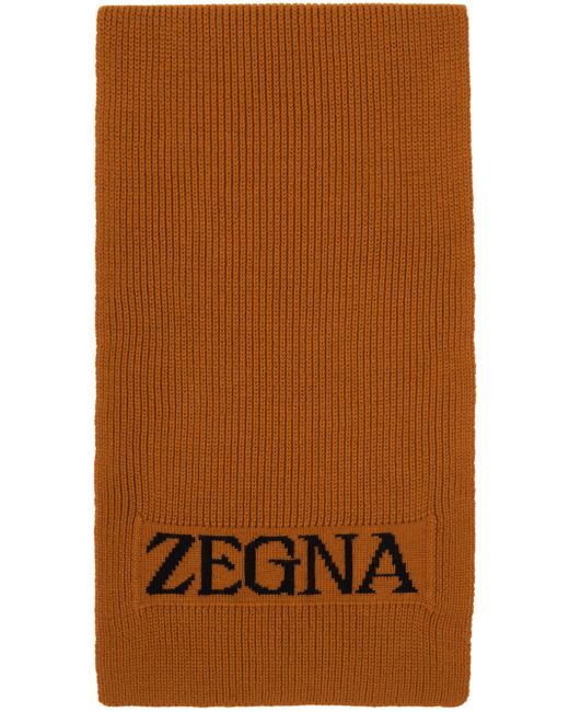 Z Zegna Logo Scarf