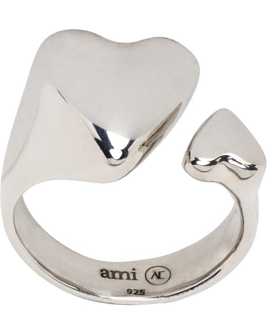 AMI Alexandre Mattiussi Alan Crocetti Edition Double Hearts Ring
