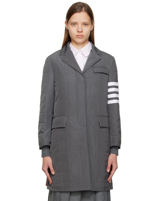 Thom Browne Grey Chesterfield Down Coat