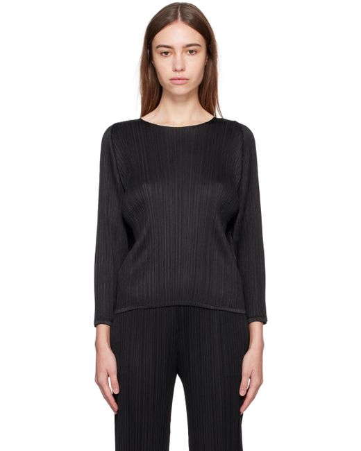 Pleats Please By Issey Miyake Oval Long Sleeve T-Shirt