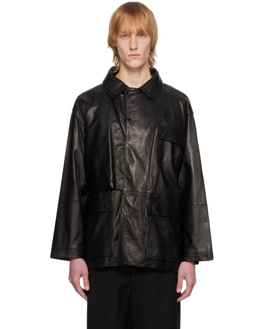 Meanswhile Double Collar Leather Jacket