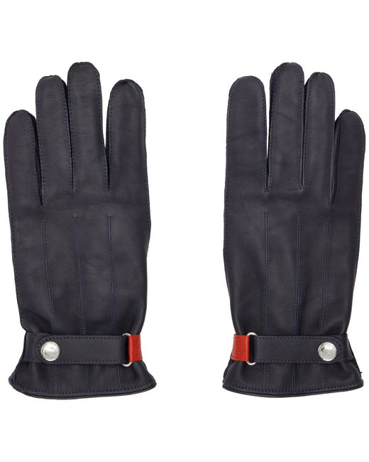 PS Paul Smith Navy Strap Gloves