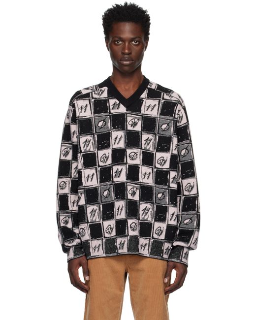 We11done Chess Board Sweater