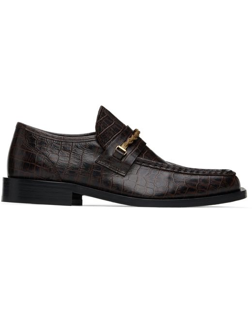 Ernest W. Baker Croc Braided Chain Loafers