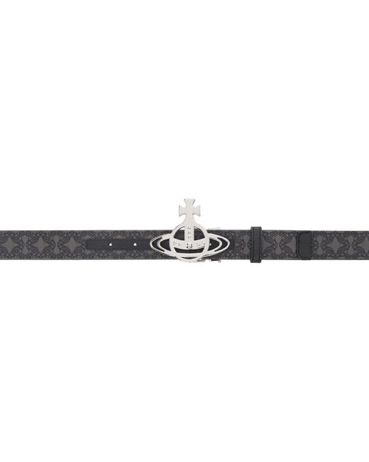Vivienne Westwood Black Line Orb Reversible Belt