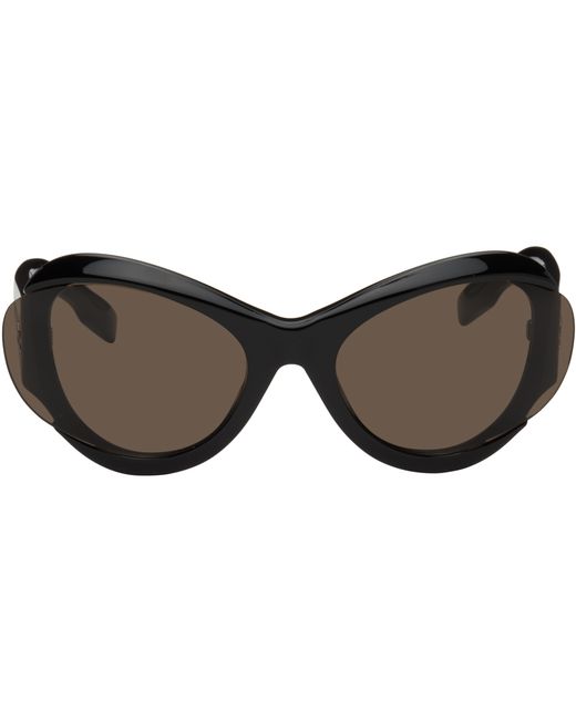 McQ Alexander McQueen Black Futuristic Sunglasses