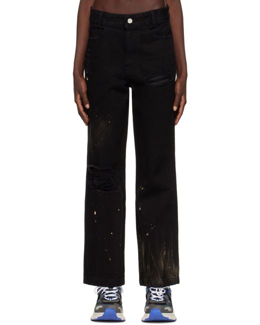 Ader Error Bleached Low-Rise Jeans