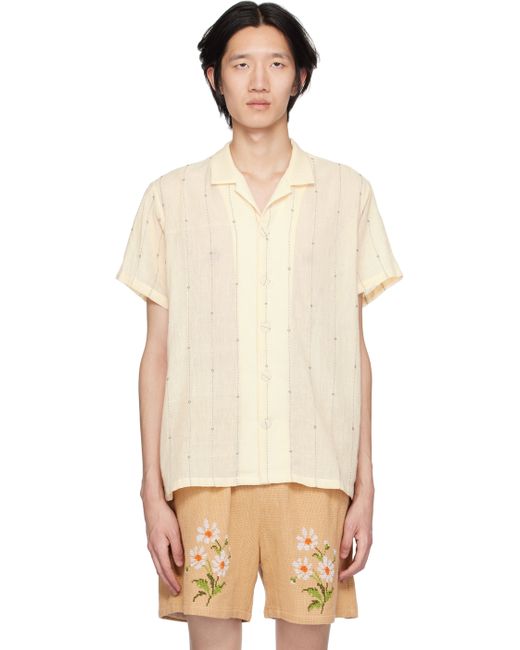 Harago Off-White Striped Shirt