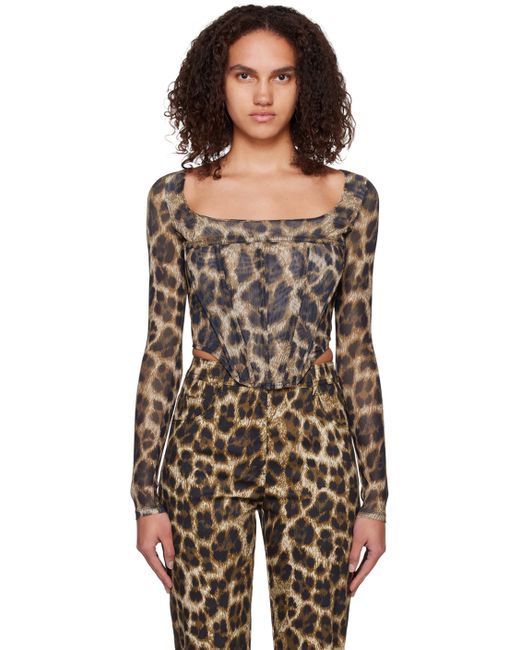 Miaou Leopard Maude Long Sleeve T-Shirt