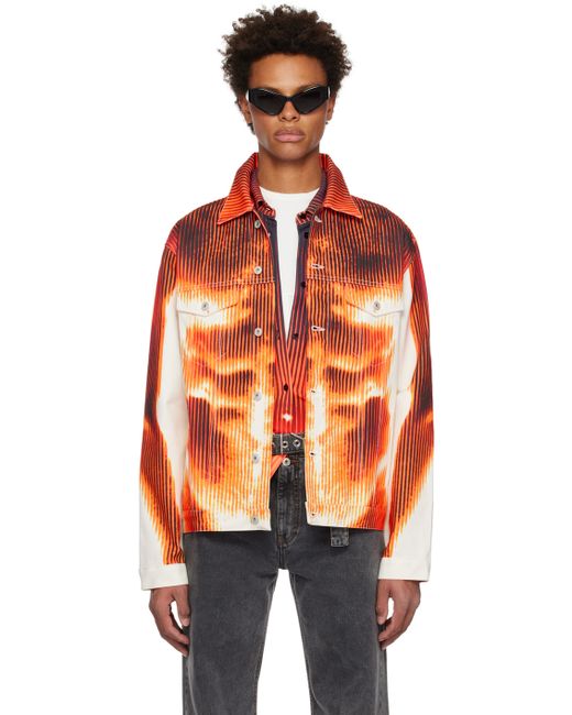 Y / Project Exclusive Orange Jean Paul Gaultier Edition Denim Jacket