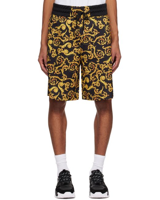Versace Jeans Couture Yellow Printed Shorts
