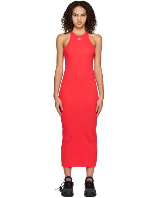 Off-White Off Stamp Maxi Dress