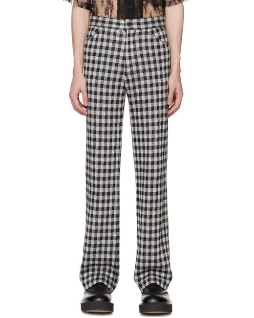 Anna Sui Exclusive Black Gingham Trousers