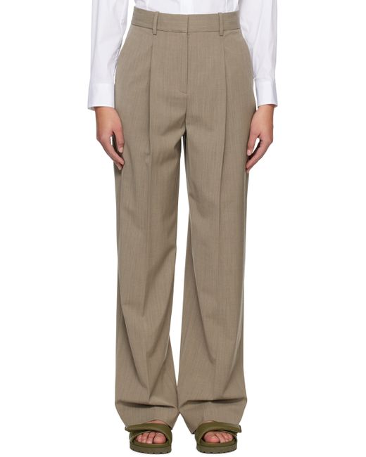 Theory Gray Pleated Trousers