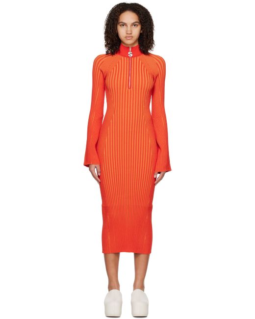 Simon Miller Orange Zumi Midi Dress