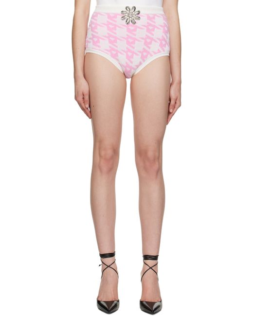 Area Pink Off-White Mussel Flower Hot Shorts