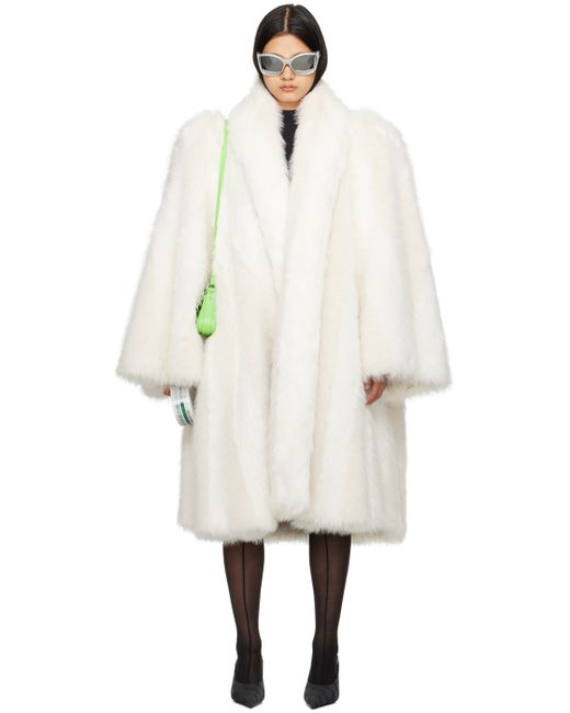 Balenciaga A-Line Faux-Fur Coat