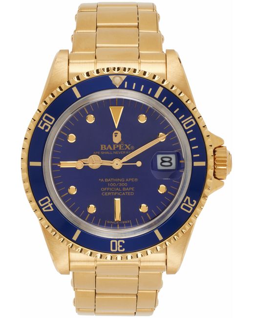 Bape Gold Navy Classic Type 1 Watch