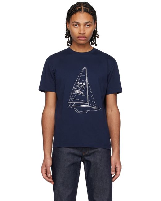 A.P.C. . Navy Jeannot T-Shirt