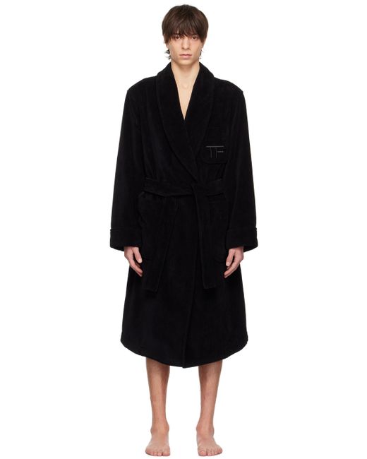 Tom Ford Solid Towelling Shawl Collar Robe