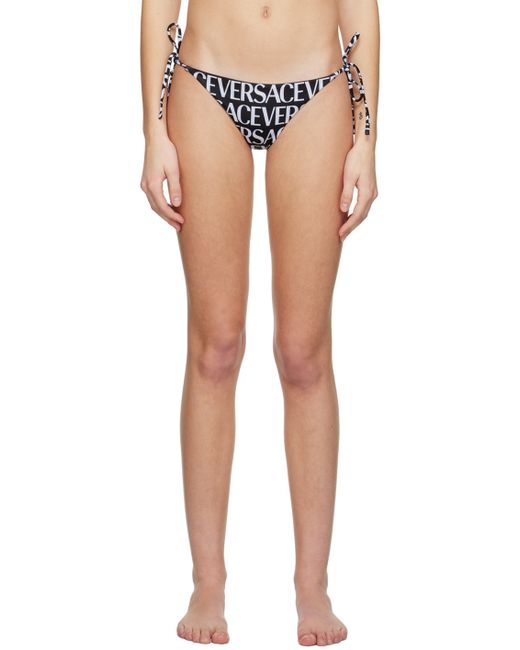 Versace Black Allover Bikini Bottom