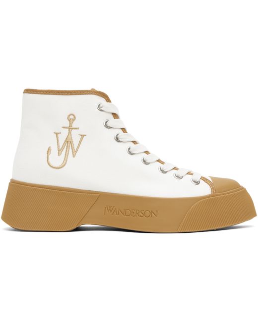 J.W.Anderson White Tan High Top Sneakers