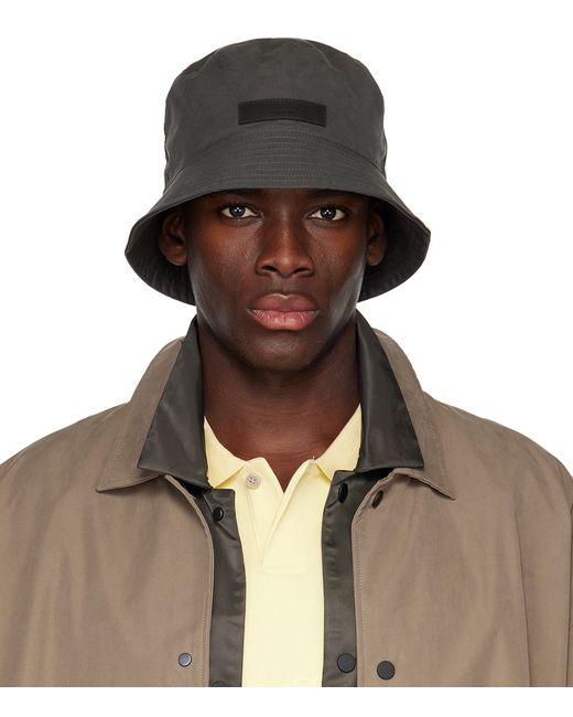 Essentials Gray Twill Bucket Hat