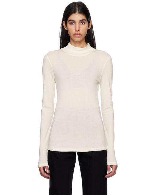 Lemaire Off-White Rib Long Sleeve T-Shirt