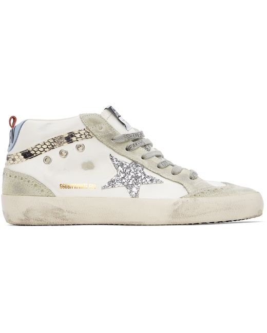 Golden Goose Exclusive White Gray Mid Star Sneakers