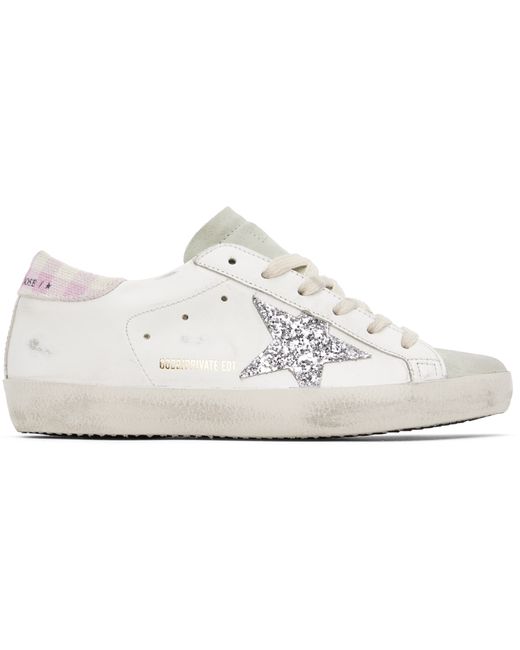 Golden Goose Exclusive White Gray Super-Star Sneakers