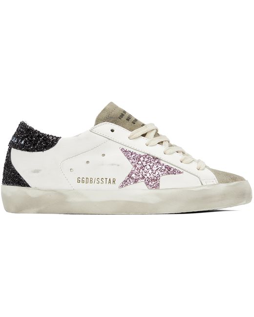Golden Goose White Taupe Super-Star Sneakers