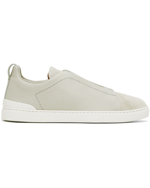 Z Zegna Exclusive Leather Triple Stitch Sneakers