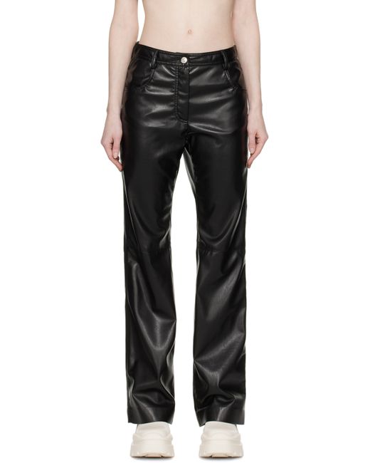 Msgm Paneled Faux-Leather Trousers