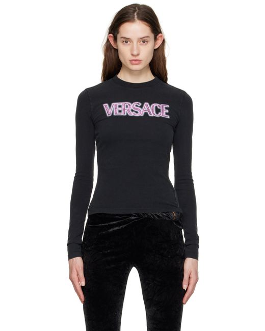 Versace Printed Long-Sleeve T-Shirt