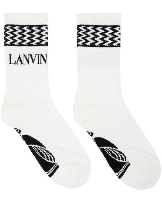 Lanvin Black Jacquard Socks