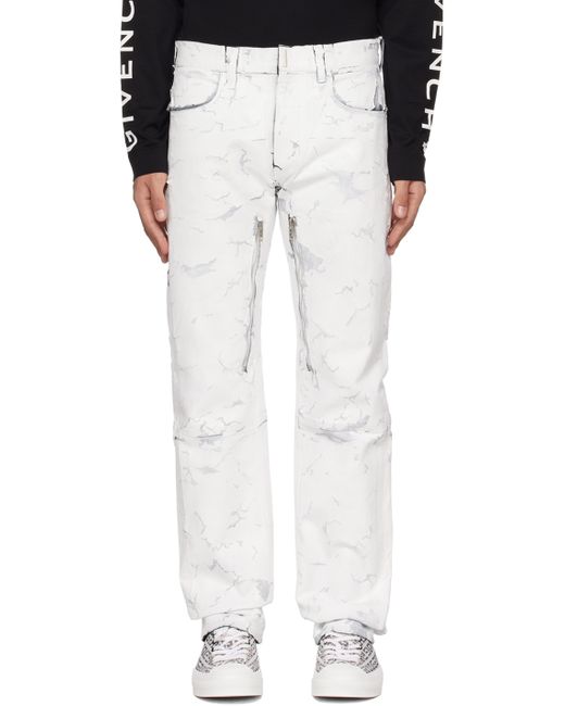 Givenchy Crackled Zip Jeans