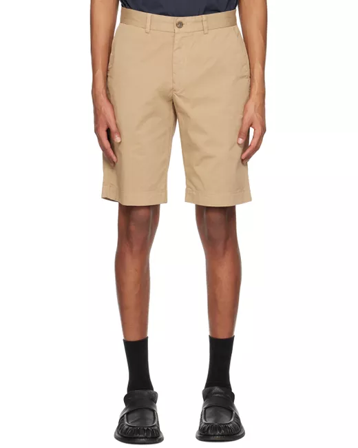 Sunspel Tan Garment-Dyed Shorts
