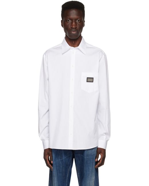 Dolce & Gabbana White Plaque Shirt