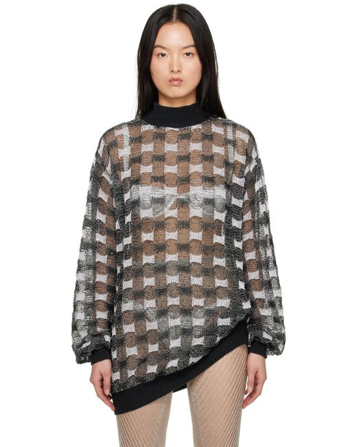Isa Boulder Exclusive Black Checked Sweater