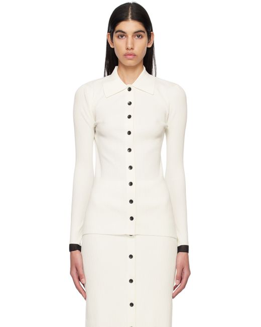 Proenza Schouler Off-White White Label Pointed Collar Cardigan