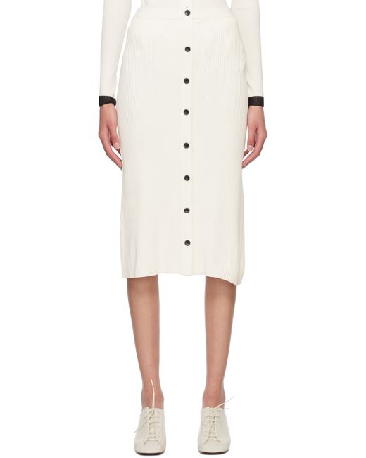 Proenza Schouler Off-White White Label Button Midi Skirt