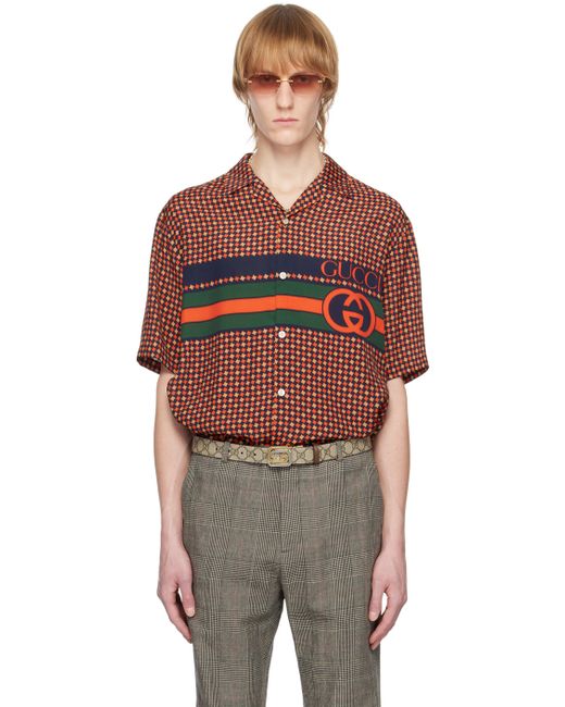 Gucci Navy Bowling Shirt