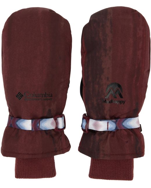 Madhappy Burgundy Navy Columbia Edition Bugaboo Interchange 2-In-1 Mittens Gloves