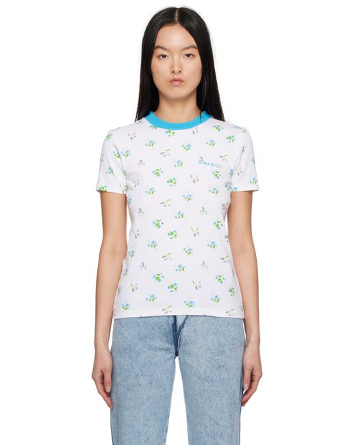 Nina Ricci White Floral T-Shirt