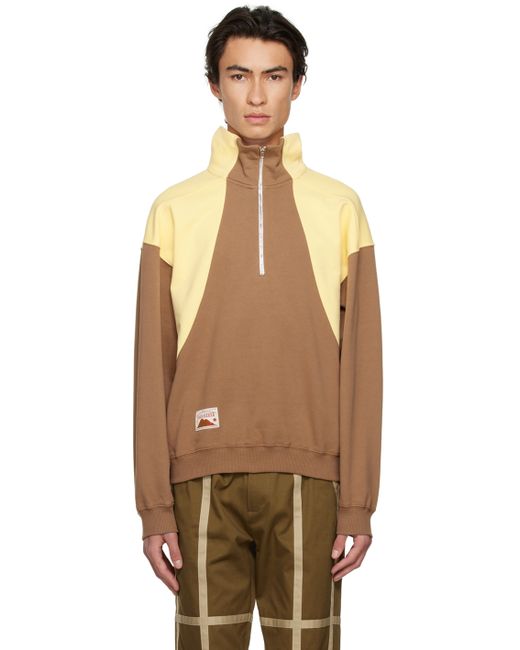 Kijun Exclusive Brown Half-Zip Sweatshirt