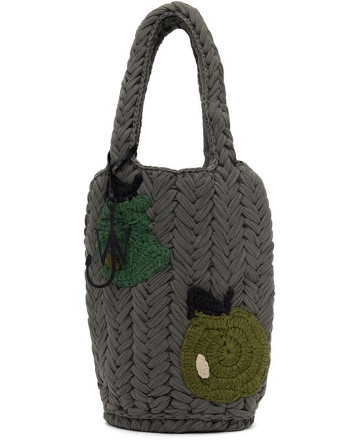 J.W.Anderson Exclusive Gray Apple Knitted Tote
