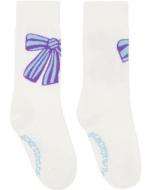 Acne Studios White Zally Bow Socks