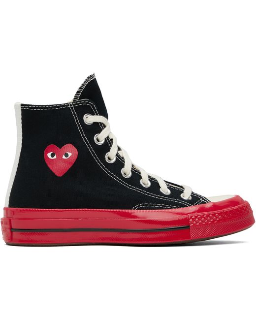 Comme Des Garçons Play Off Red Converse Edition PLAY Chuck 70 High-Top Sneakers