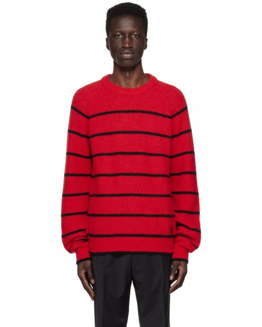 Hugo Boss Red Striped Sweater